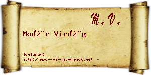 Moór Virág névjegykártya